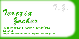 terezia zacher business card